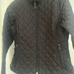 Eddie Bauer Black Puffer Jacket with Diamond Quilting